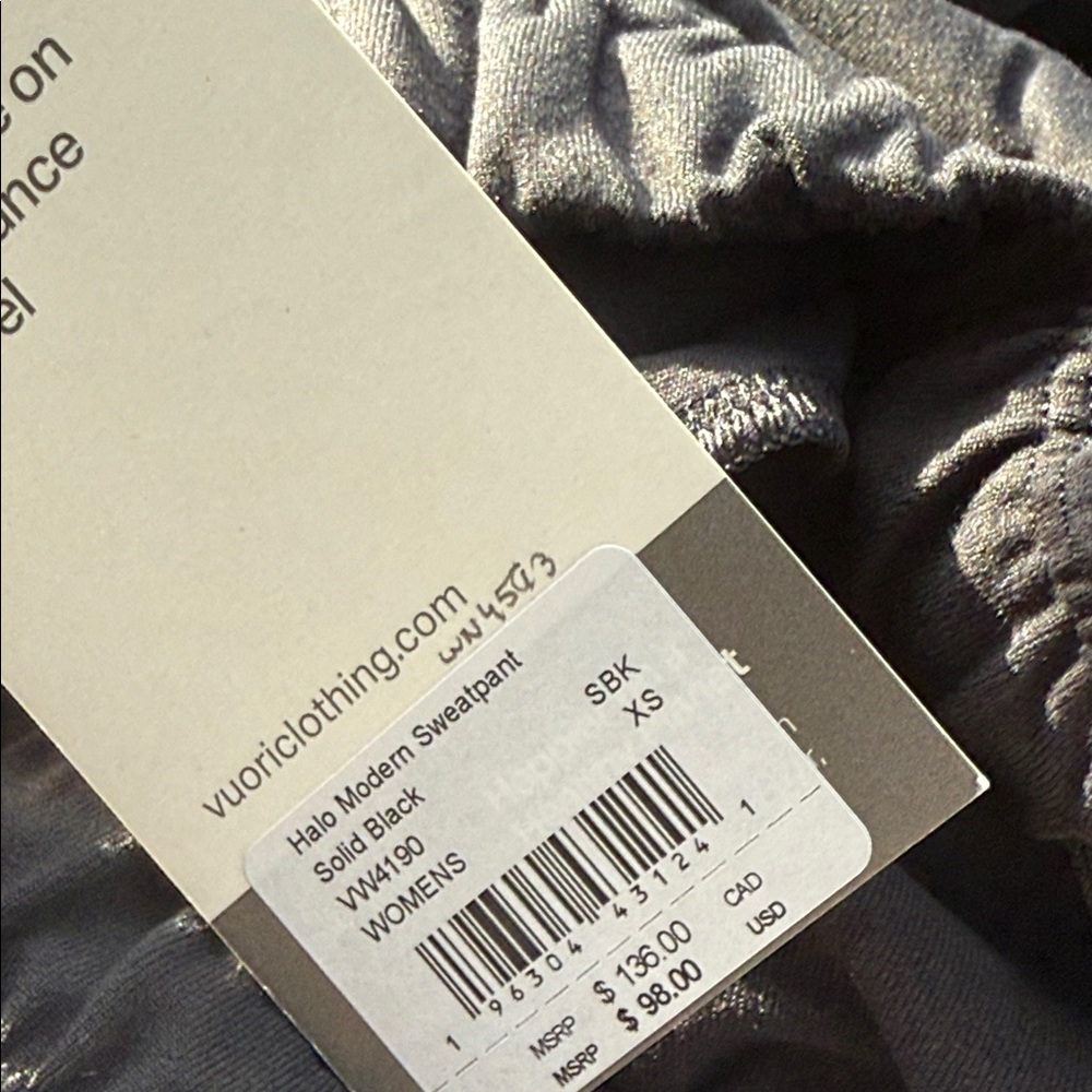 VUORI Halo Modern Sweatpant SIZE XS NWT - Picture 3 of 6